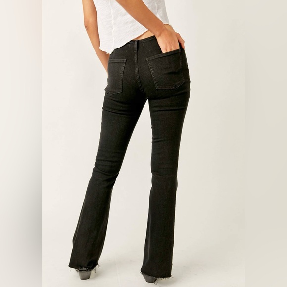🌻🆕FREE PEOPLE We The Free Level Up Slit Bootcut-Black-Size 28 & 30 - Picture 4 of 10